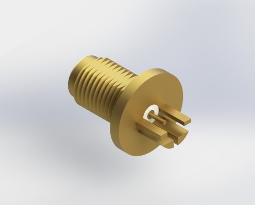 Fairview微波 Amphenol RF 3 GHz TNC隔板PCB边缘安装同轴连接器缩略图
